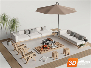 Outdoor Sofa Skp Files
